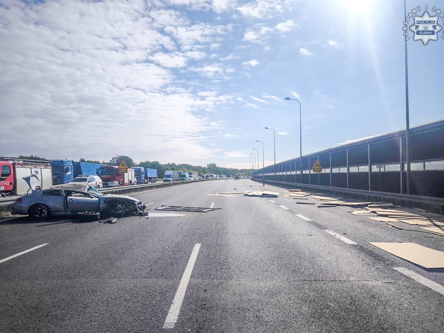Tragiczny wypadek na autostradzie A4 w kierunku Katowic. Jedna osoba nie żyje