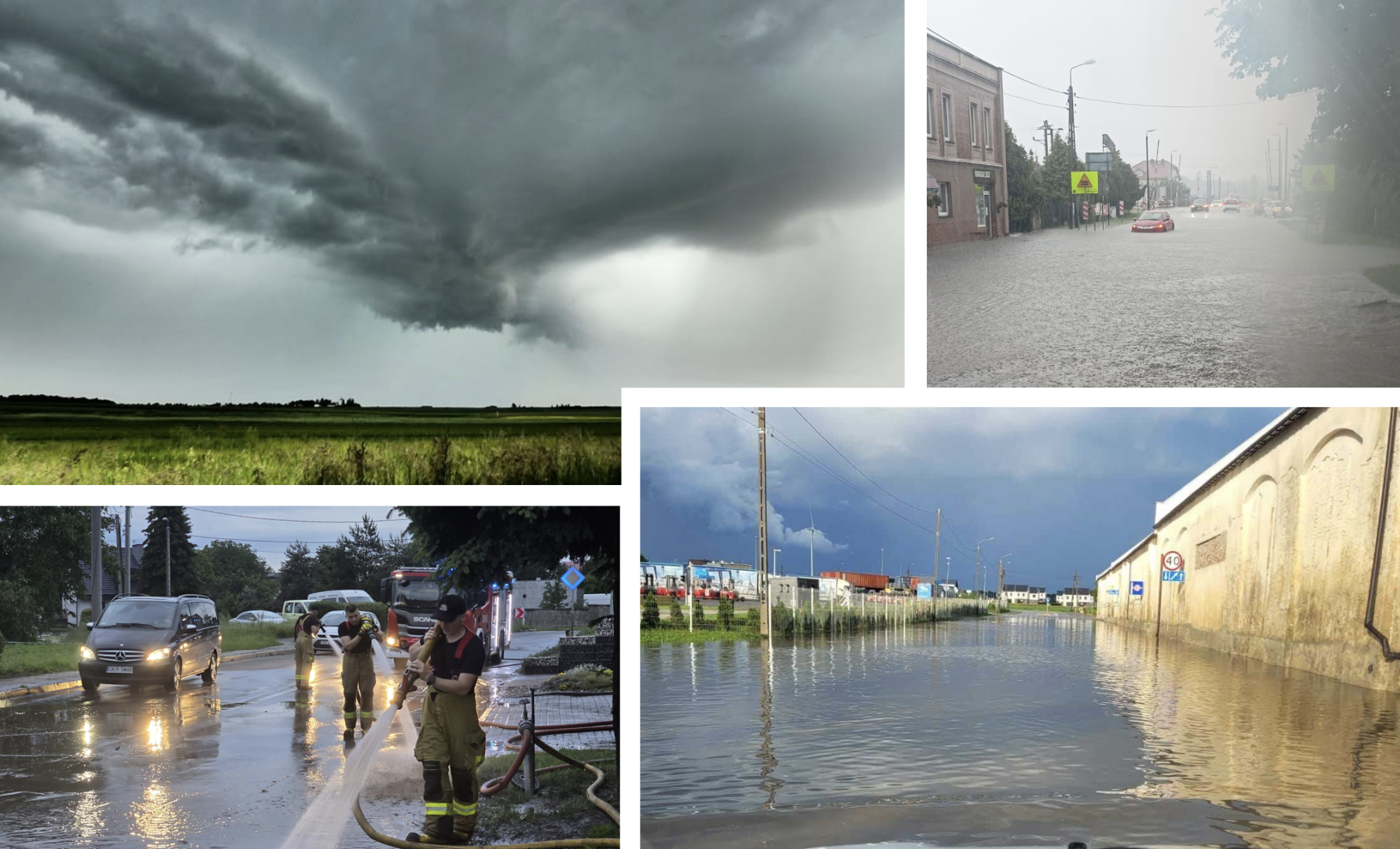 Gwałtowna burza nad powiatem raciborskim. Ponad 60 interwencji straży pożarnej