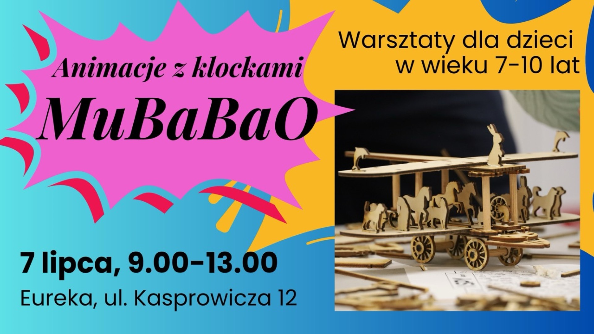 Spędź wakacje z biblioteką! realizowane są zapisy na warsztaty z klockami MuBaBaO