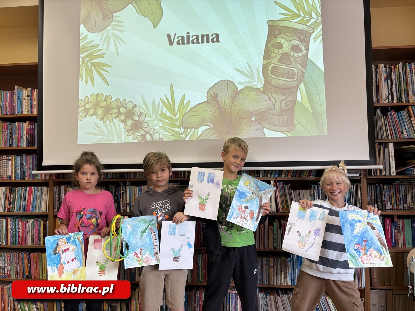 Wyspy Pacyfiku z Vaianą, czyli pierwsze wakacyjne zajęcia w bibliotece w Ocicach