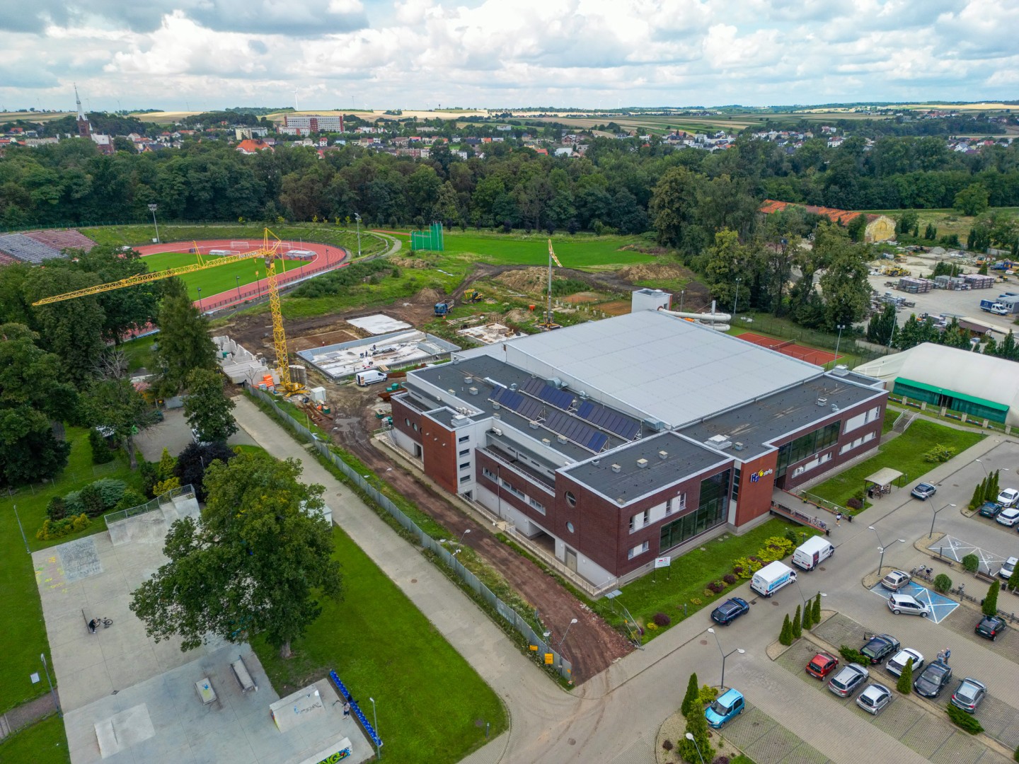 Trwa budowa nowej atrakcji Raciborza – zobacz najnowsze zdjęcia z drona