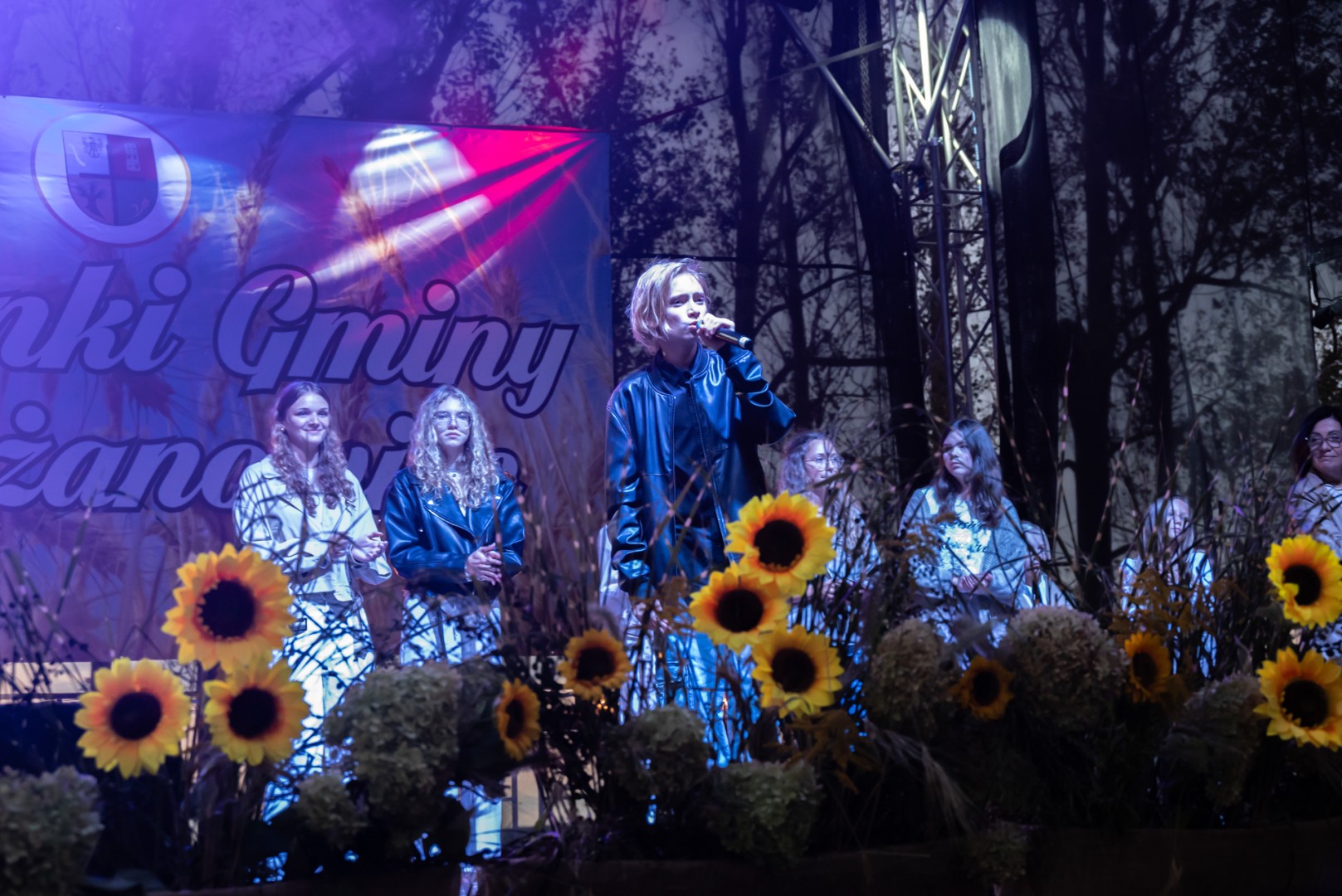 Fajerwerki, młodzi artyści Fundacji ARS i Staś Karoń. Pierwszy dzień dożynek Gminy Krzyżanowice w Owsiszczach