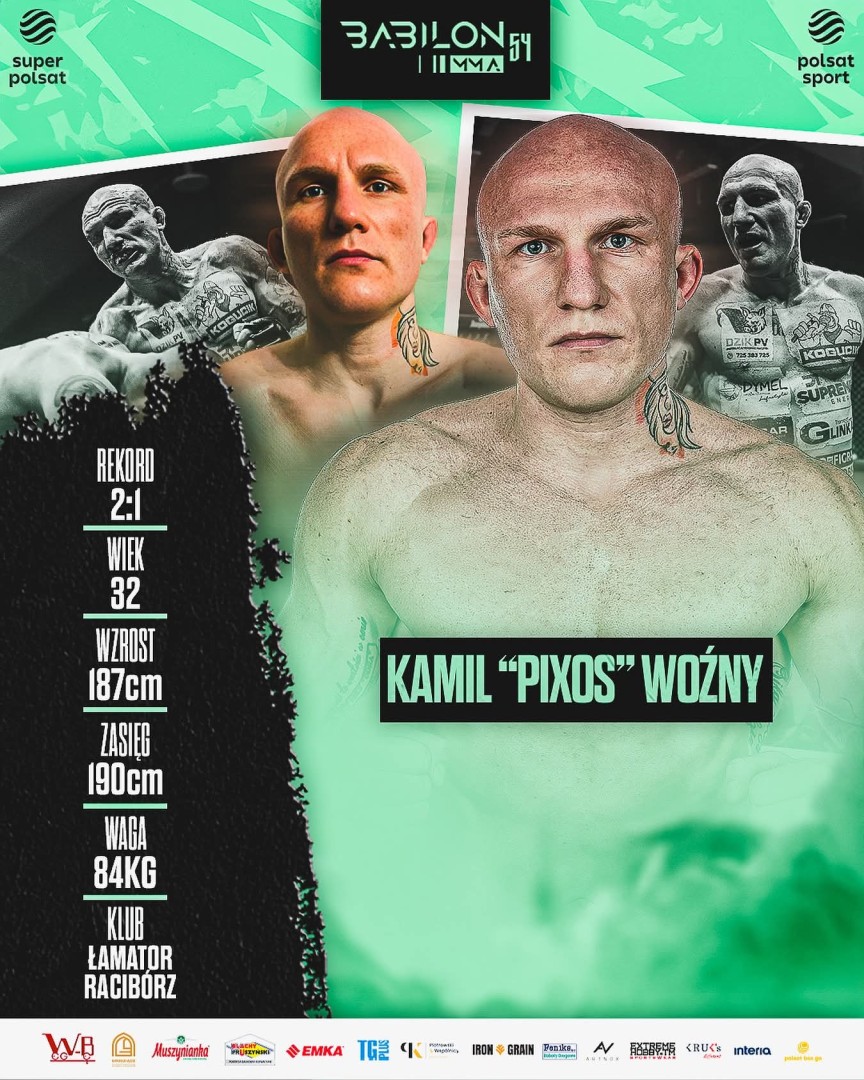 Kamil Woźny z Łamatora powalczy na gali Babilon MMA 54