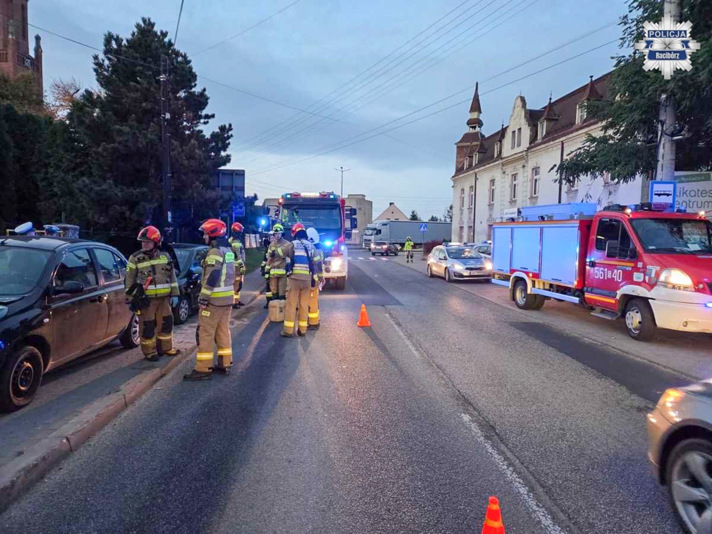 Trzy pojazdy zderzyły się na Gliwickiej. Poranny korek przed Raciborzem