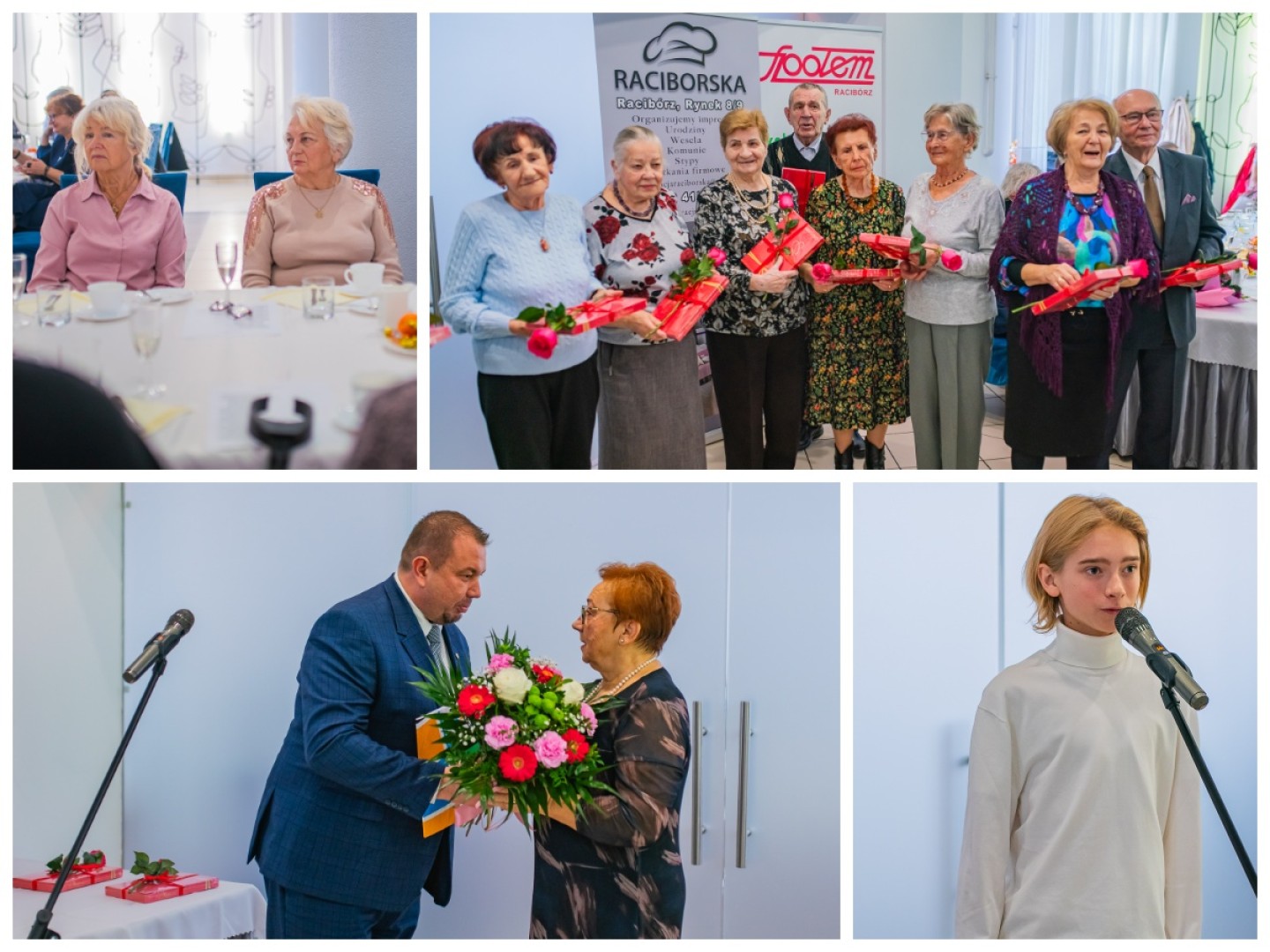 Emeryci świętowali w restauracji Raciborska. Dla seniorów zaśpiewał finalista The Voice Kids [FOTO i WIDEO]