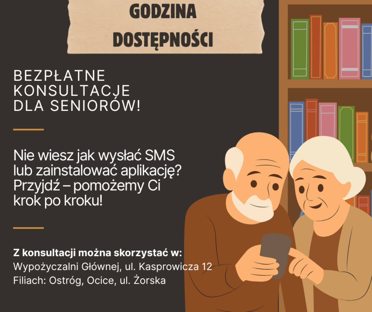 Bezpłatne konsultacje dotyczące obsługi telefonów i komputerów w bibliotece
