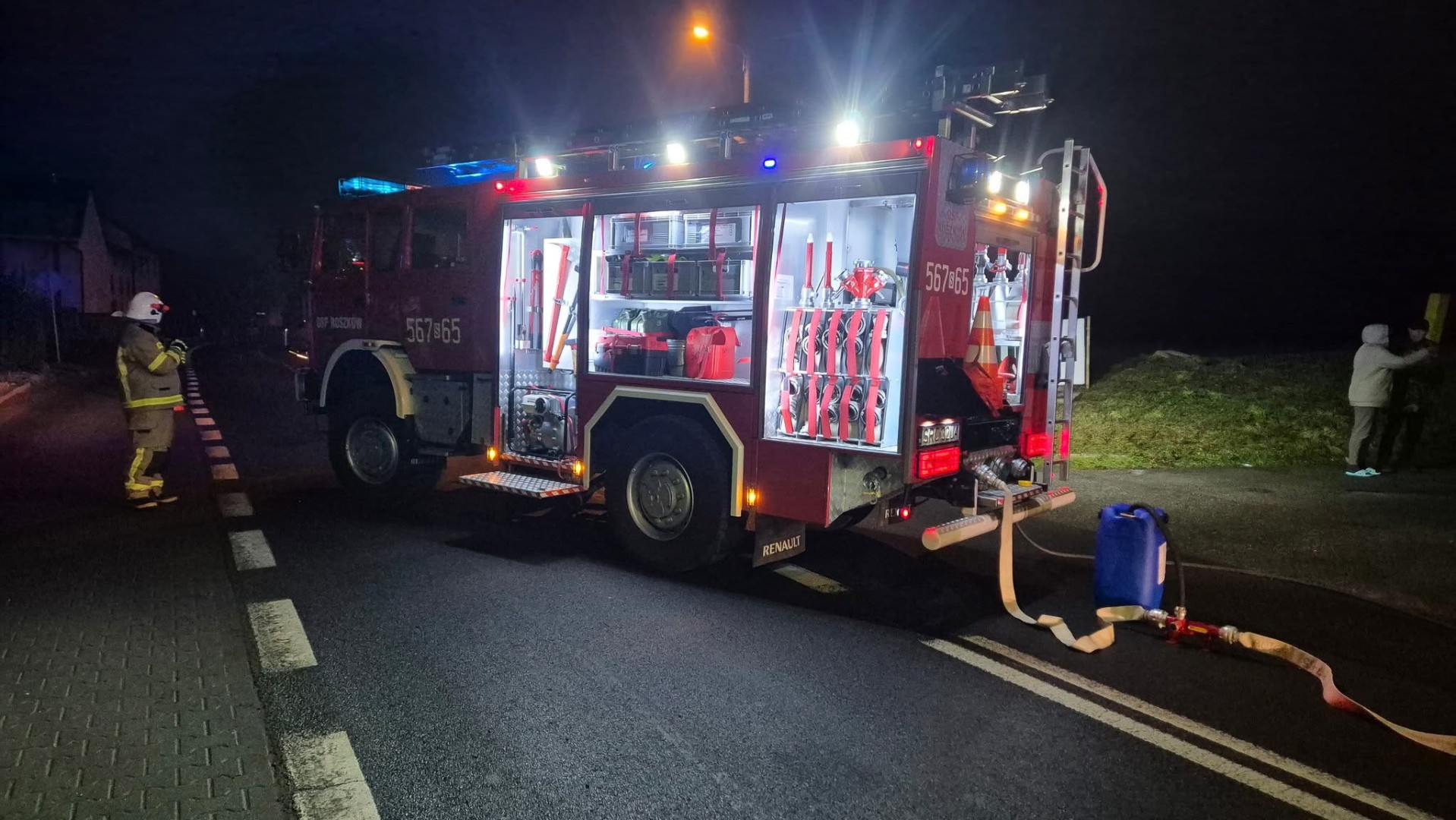 Nocne interwencje i groźne zdarzenia. Intensywny dzień raciborskich strażaków