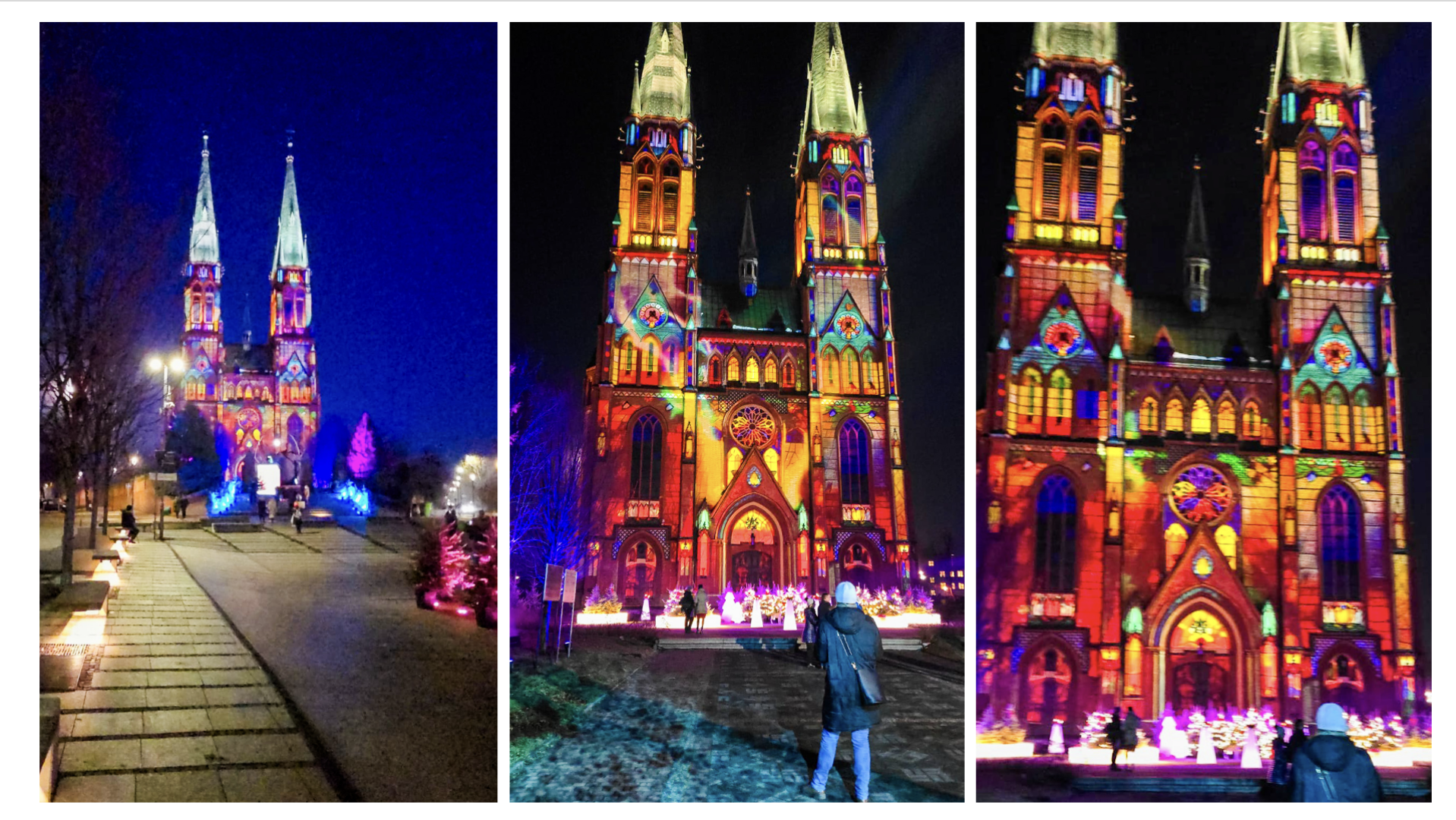 Rybnicki Jarmark u Antoniczka. Efektowny mapping na fasadzie bazyliki