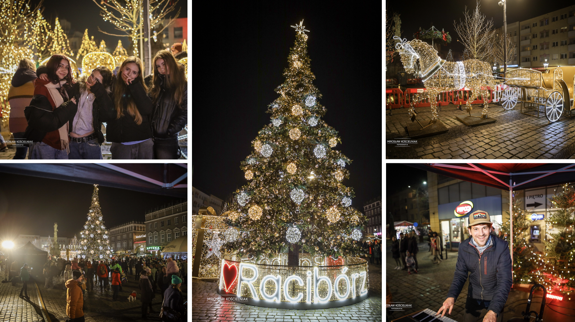 Nowa odsłona Jarmarku Świątecznego w Raciborzu - choinka rozbłysła wśród platanów [FOTO i WIDEO]