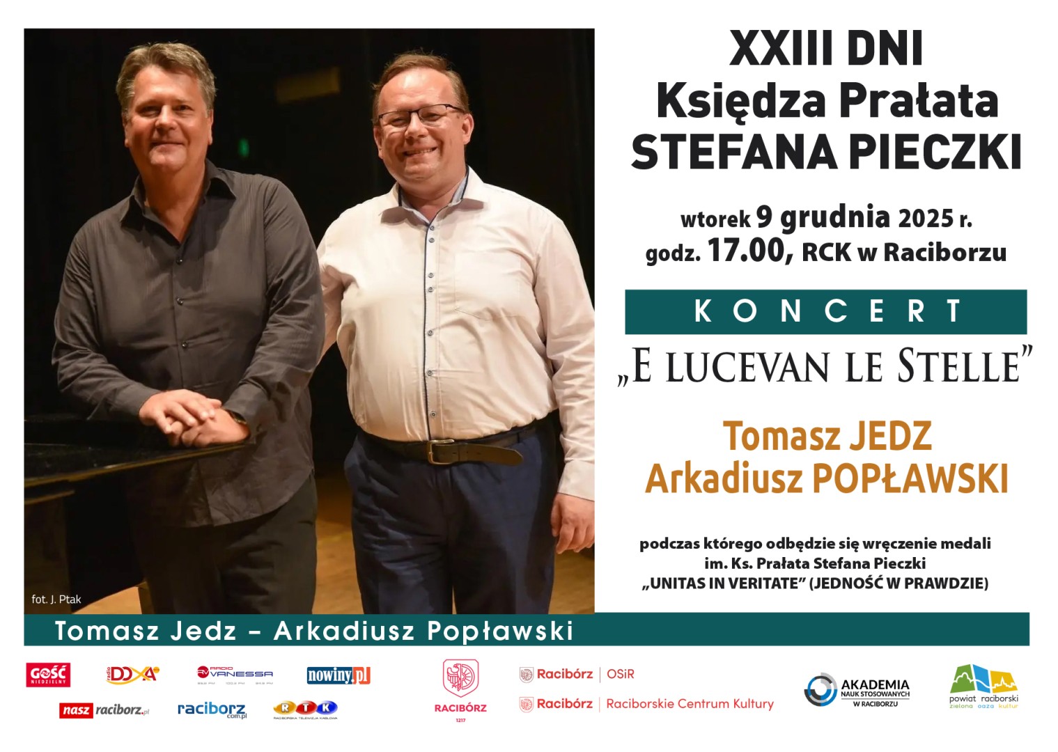 XXIII Dni Księdza Prałata Stefana Pieczki z koncertem E Lucevan le Stelle