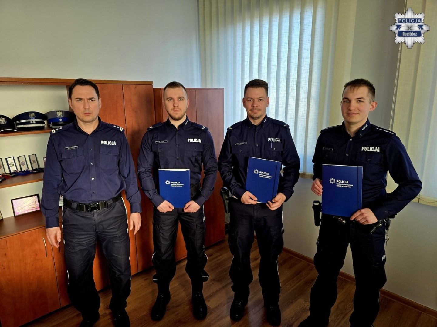 Uroczyste mianowanie funkcjonariuszy w Komendzie Powiatowej Policji w Raciborzu