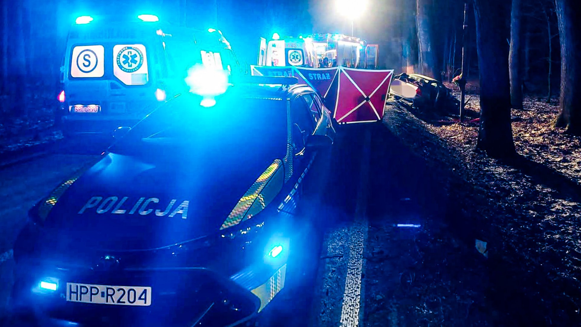 Tragiczne zdarzenie drogowe na DW 919 - trasa z Rud do Raciborza