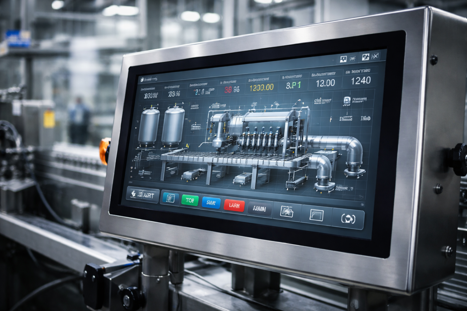 Wyświetlacze przemysłowe – najważniejsze komponenty nowoczesnych linii produkcyjnych
