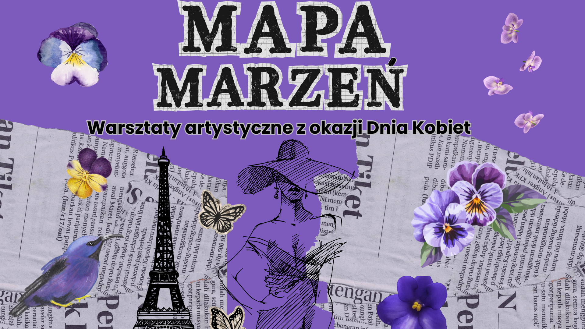 Mapa marzeń - biblioteka w Brzeziu zaprasza na warsztaty artystyczne z okazji Dnia Kobiet