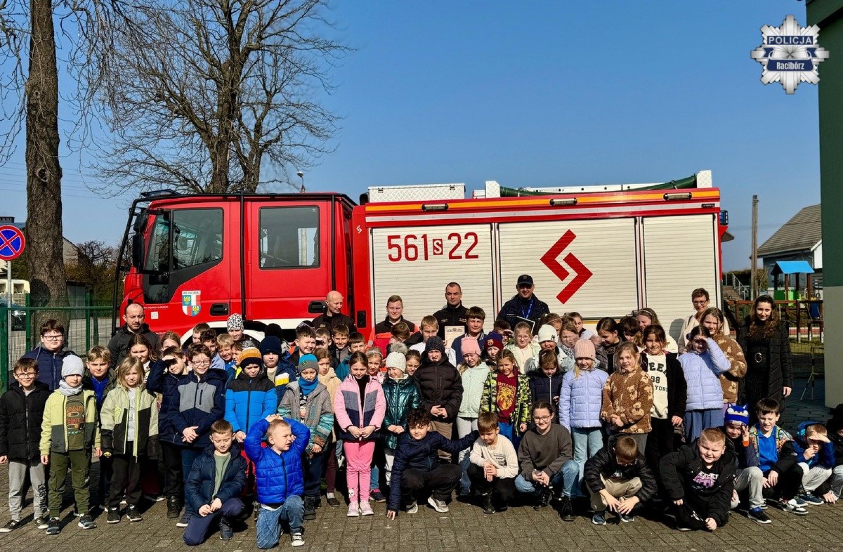 Lekcja o numerze alarmowym 112 w Szkole Podstawowej w Bieńkowicach