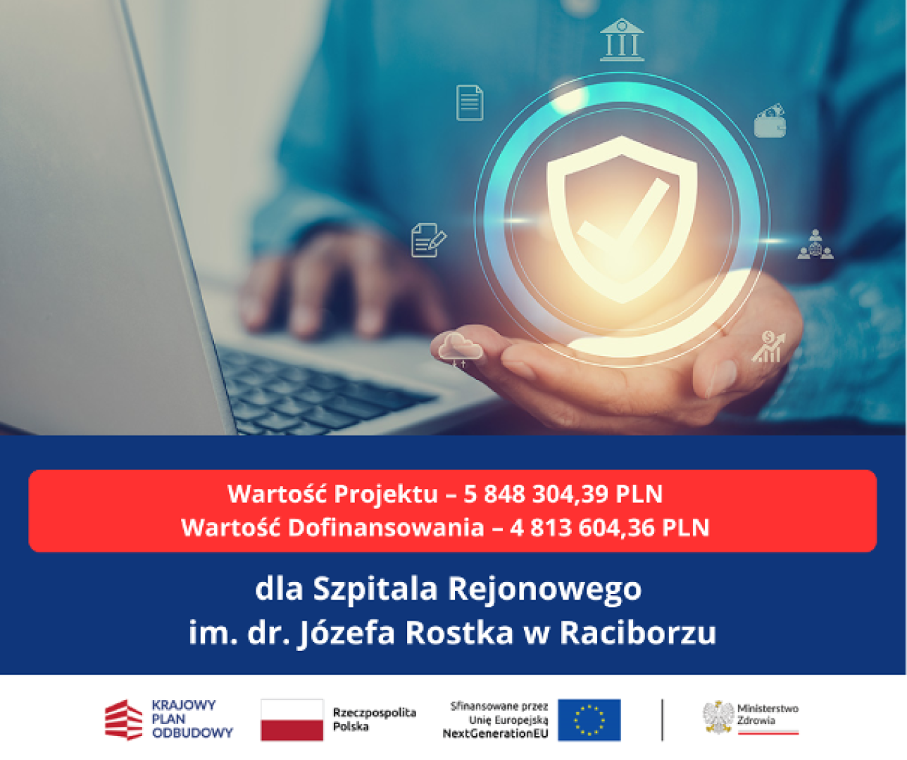 Ponad 4,8 mln zł z KPO na cyfryzację Szpitala Rejonowego w Raciborzu