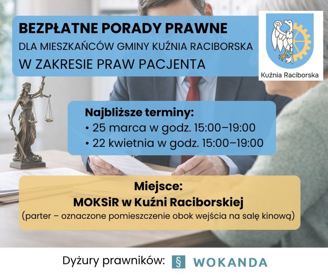 Bezpłatne porady prawne dla mieszkańców w sprawach praw pacjenta