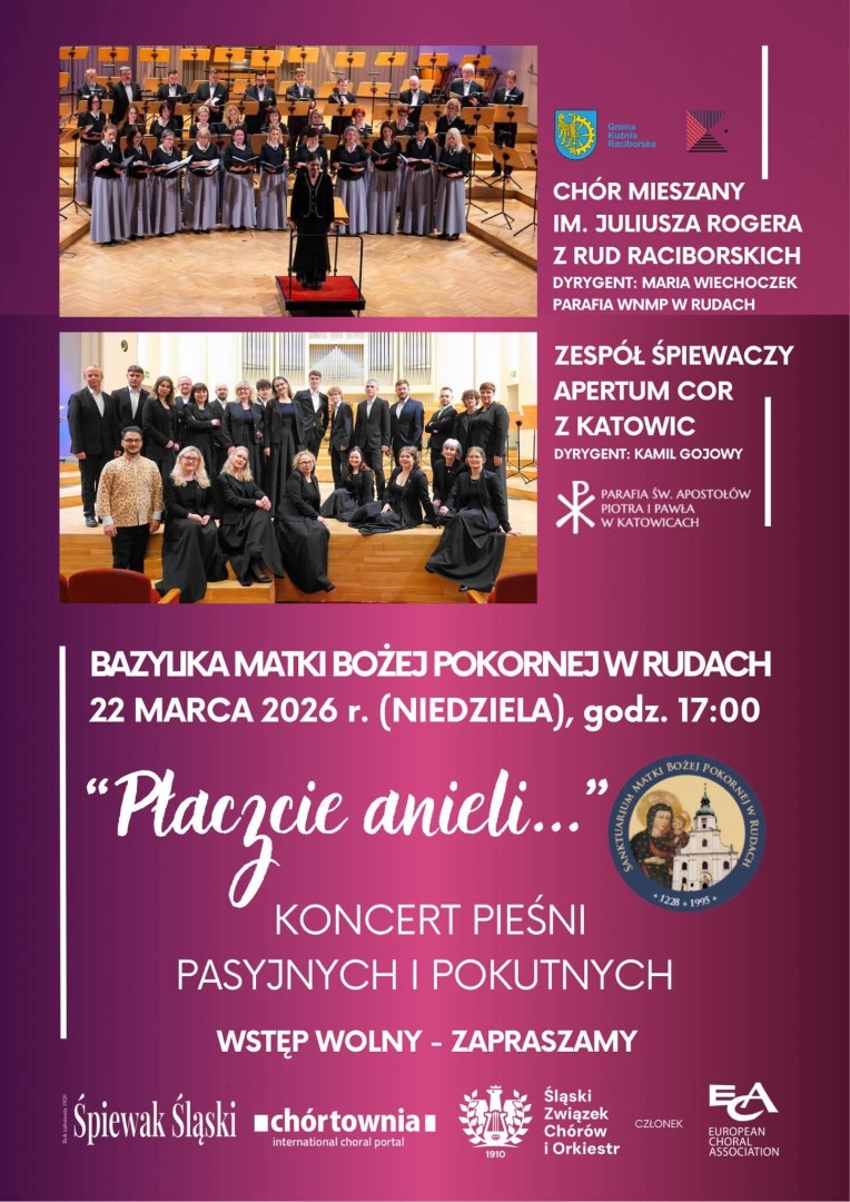 Płaczcie anieli. Koncert pieśni pasyjnych i pokutnych w rudzkiej bazylice