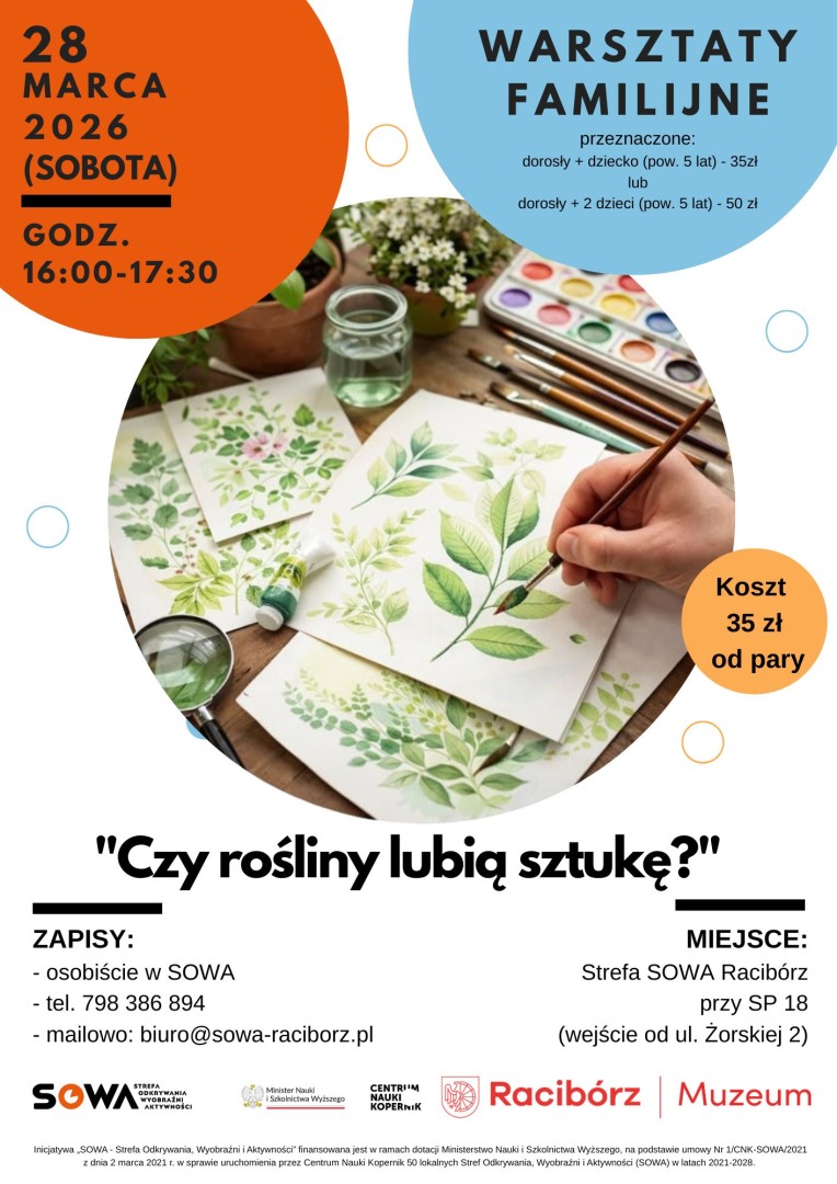 Czy rośliny lubią sztukę? SOWA zaprasza