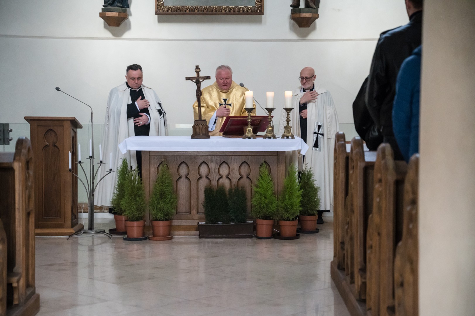 Krzyżacy w Raciborzu. Msza św. w kaplicy zamkowej nawiązała do historii księcia Mieszka