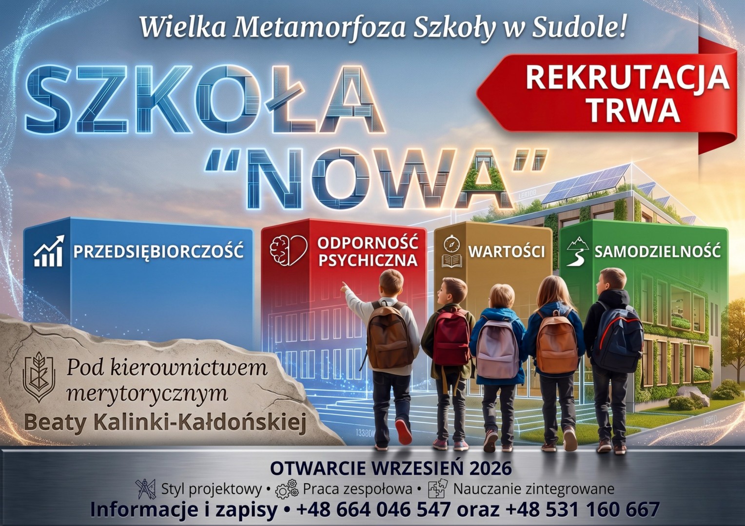 Edukacyjna rewolucja w Raciborzu-Sudole. Poznajcie projekt Szkoła Nowa – tu odkrywa się supermoce!