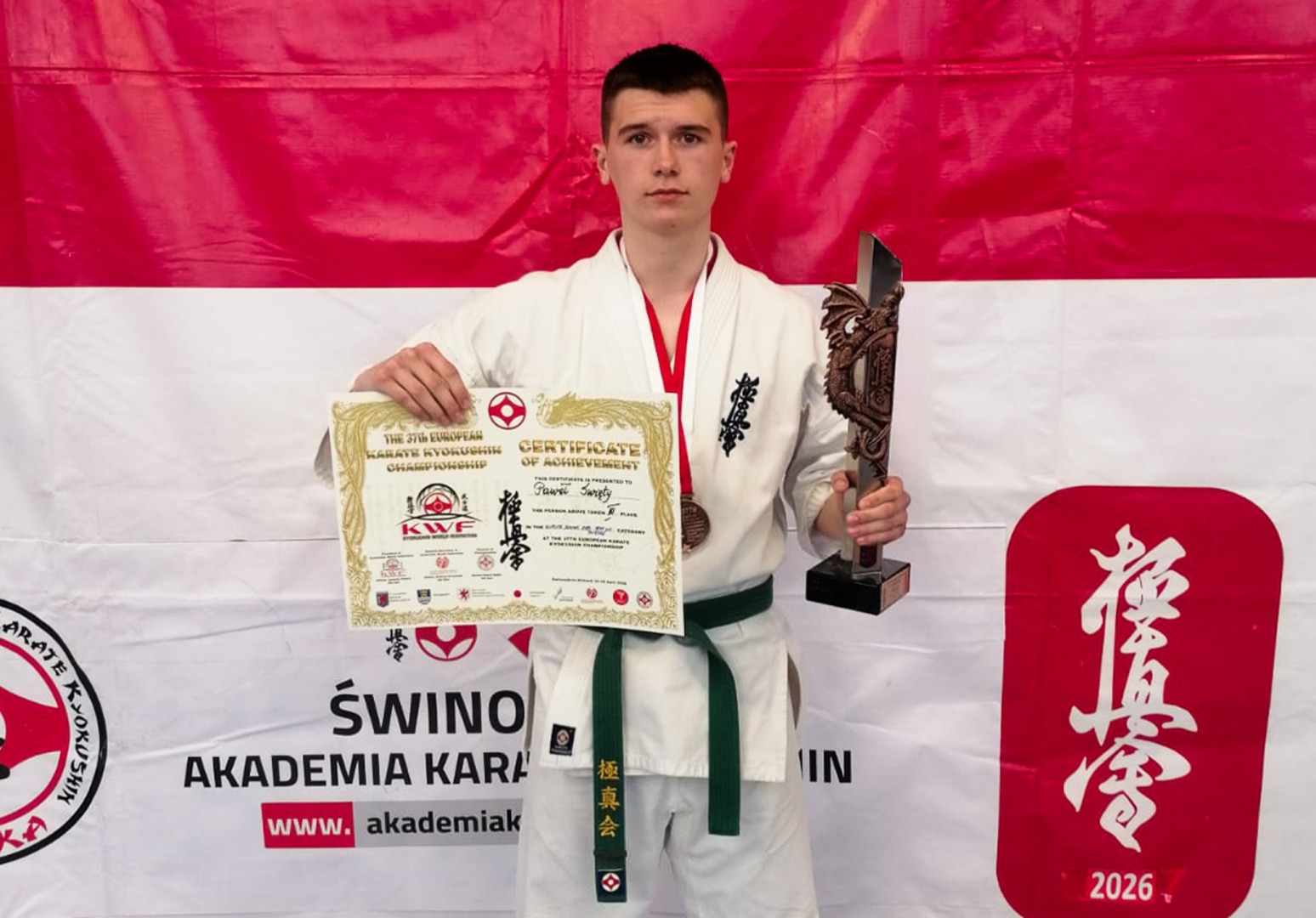 Brązowy medal Pawła Świętego na Mistrzostwach Europy Karate Kyokushin