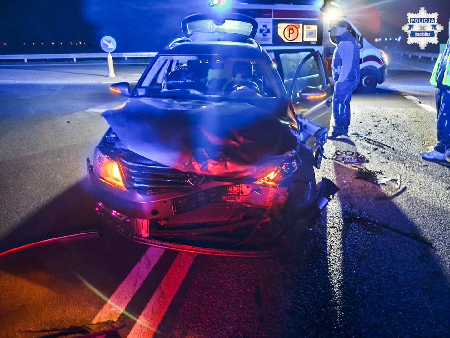 Groźne zdarzenie drogowe w Zabełkowie [FOTO]