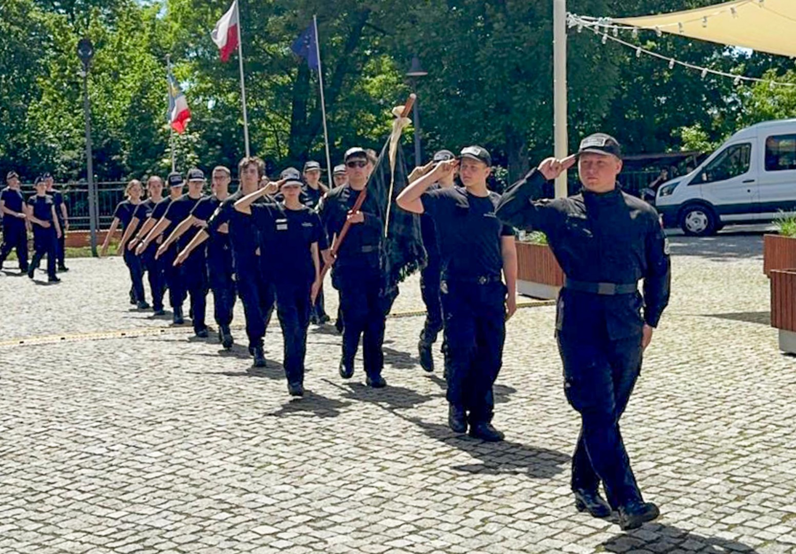 Ślubowanie oddziałów przygotowania wojskowego i oddziałów mundurowych ZSE w Raciborzu