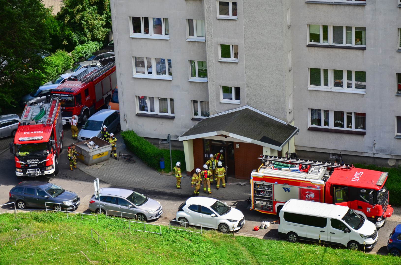 Pięć zastępów w akcji. Interwencja straży także przy ul. Katowickiej