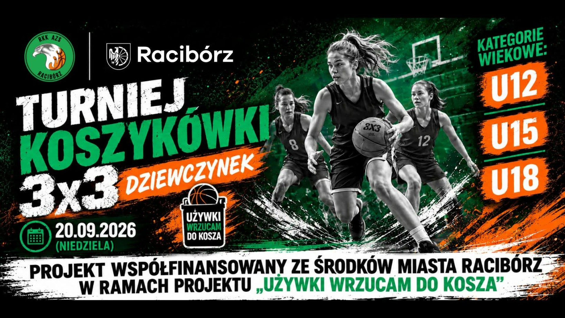 Trzy kategorie wiekowe, sportowa rywalizacja i nagrody. Turniej koszykówki 3×3 w Raciborzu
