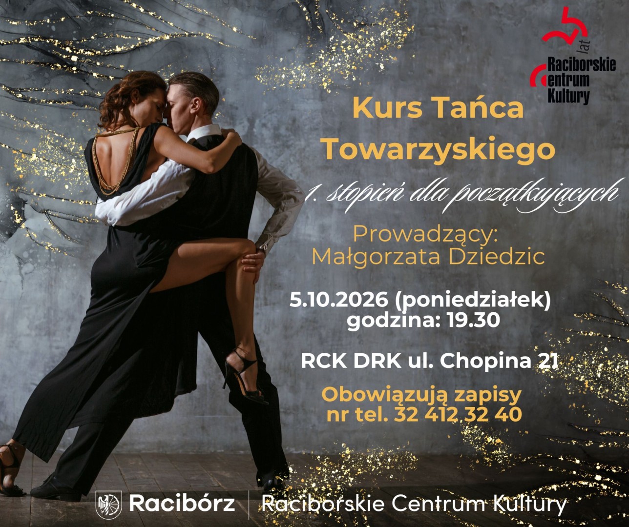 Kurs tańca towarzyskiego w Raciborzu. RCK zaprasza na pierwszy stopień