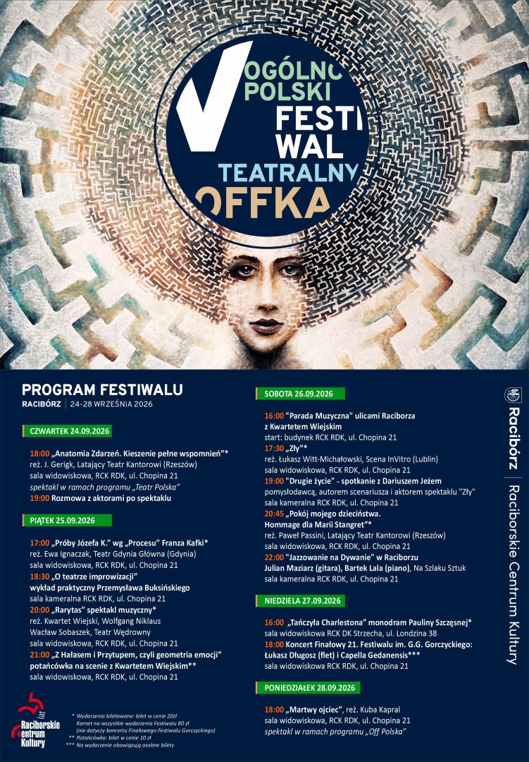 V OFF-ka już wkrótce. Racibórz na kilka dni zamieni się w scenę teatralną