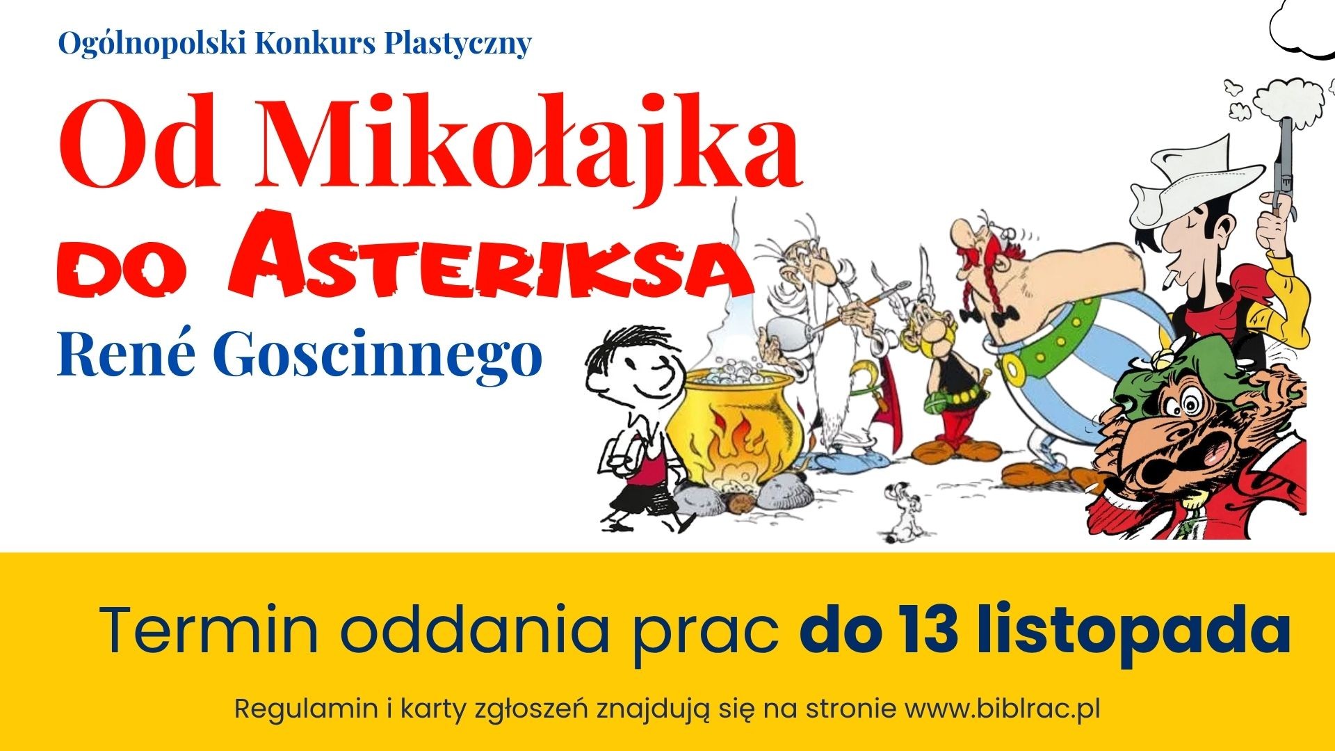 100 lat René Goscinnego. Biblioteka organizuje ogólnopolski konkurs plastyczny