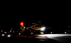 Nocne lądowanie śmigłowca przy szpitalu - Serwis informacyjny z Raciborza - naszraciborz.pl