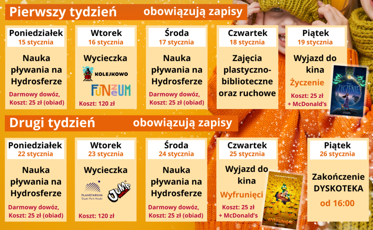 Ferie zimowe z TKALNIĄ - Serwis informacyjny z Raciborza - naszraciborz.pl