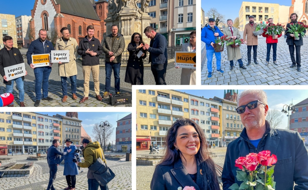 Niespodziewane spotkanie na Rynku i róża dla Łucji - Serwis informacyjny z Raciborza - naszraciborz.pl