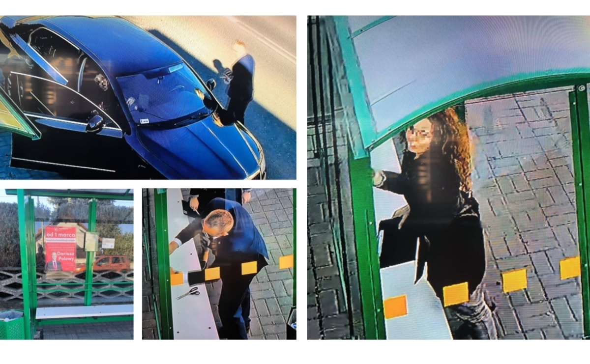 Urzędnicy z biura prezydenta miasta złapani w kamerze. Wieszali plakat ze swoim szefem [FOTO] - Serwis informacyjny z Raciborza - naszraciborz.pl