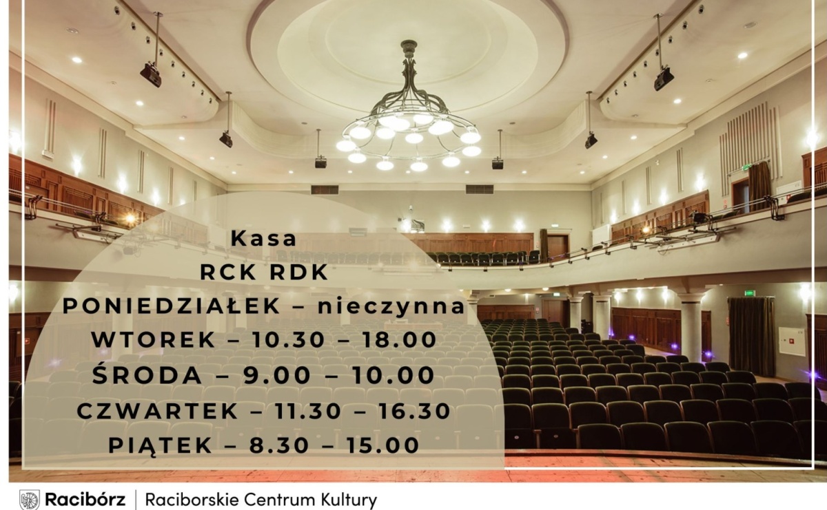 RCK informuje zmianie godzin otwarcia kas - Serwis informacyjny z Raciborza - naszraciborz.pl