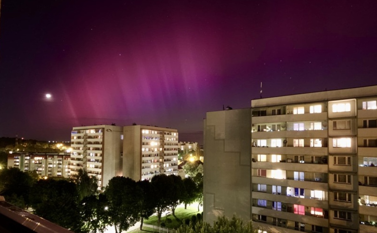 Zorza polarna nad Raciborzem. O tej nocy będziemy mówić latami [FOTO] - Serwis informacyjny z Raciborza - naszraciborz.pl