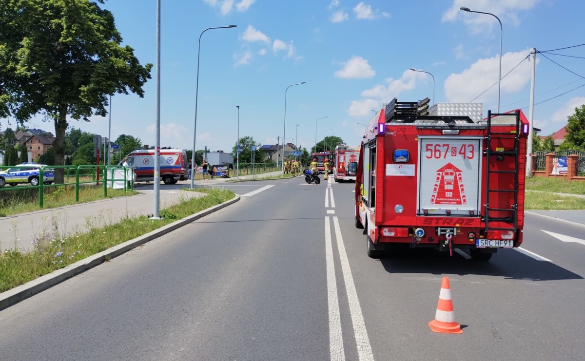 Opel uderzył w motocykl na Rybnickiej w Rzuchowie - Serwis informacyjny z Raciborza - naszraciborz.pl