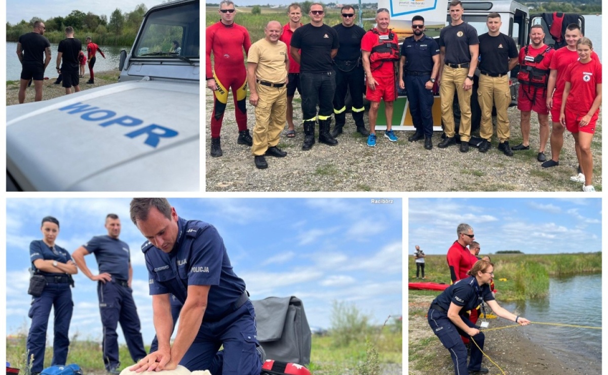 Wspólne szkolenie policji, straży i WOPR [FOTO] - Serwis informacyjny z Raciborza - naszraciborz.pl