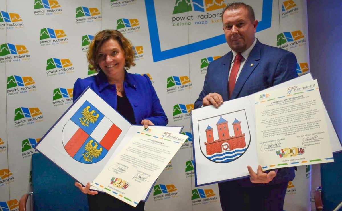 Jubileusz 20-lecie partnerstwa Powiatu Raciborskiego z Miastem Rendsburg - Serwis informacyjny z Raciborza - naszraciborz.pl