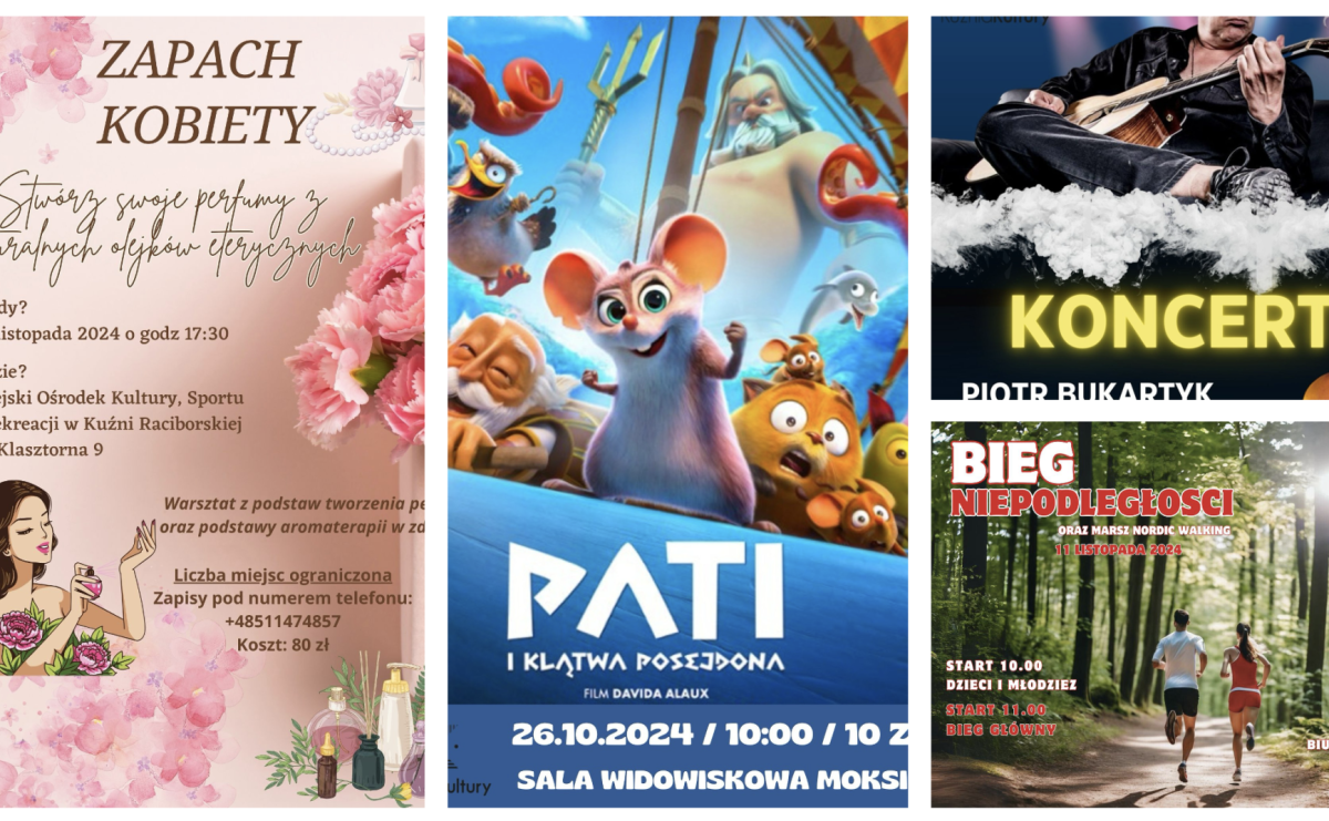 Kulturalne i sportowe atrakcje w MOKSiR: film, warsztaty, koncert i Bieg Niepodległości - Serwis informacyjny z Raciborza - naszraciborz.pl