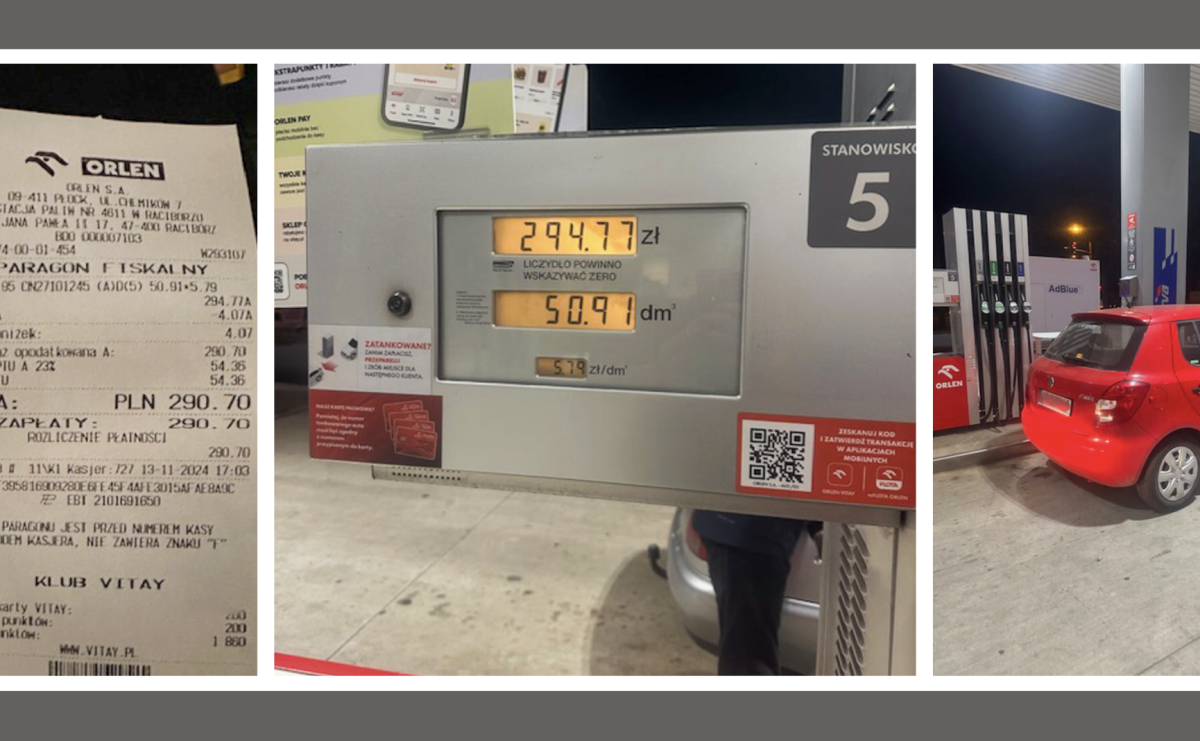 Tajemnicze tankowanie na Orlenie: czytelniczka zatankowała więcej niż wynosi pojemność baku jej skody - Serwis informacyjny z Raciborza - naszraciborz.pl