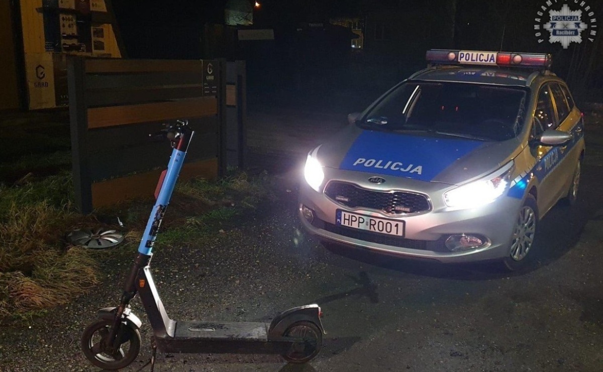 Na mocnym gazie mknął na elektrycznej hulajnodze po Londzina - Serwis informacyjny z Raciborza - naszraciborz.pl