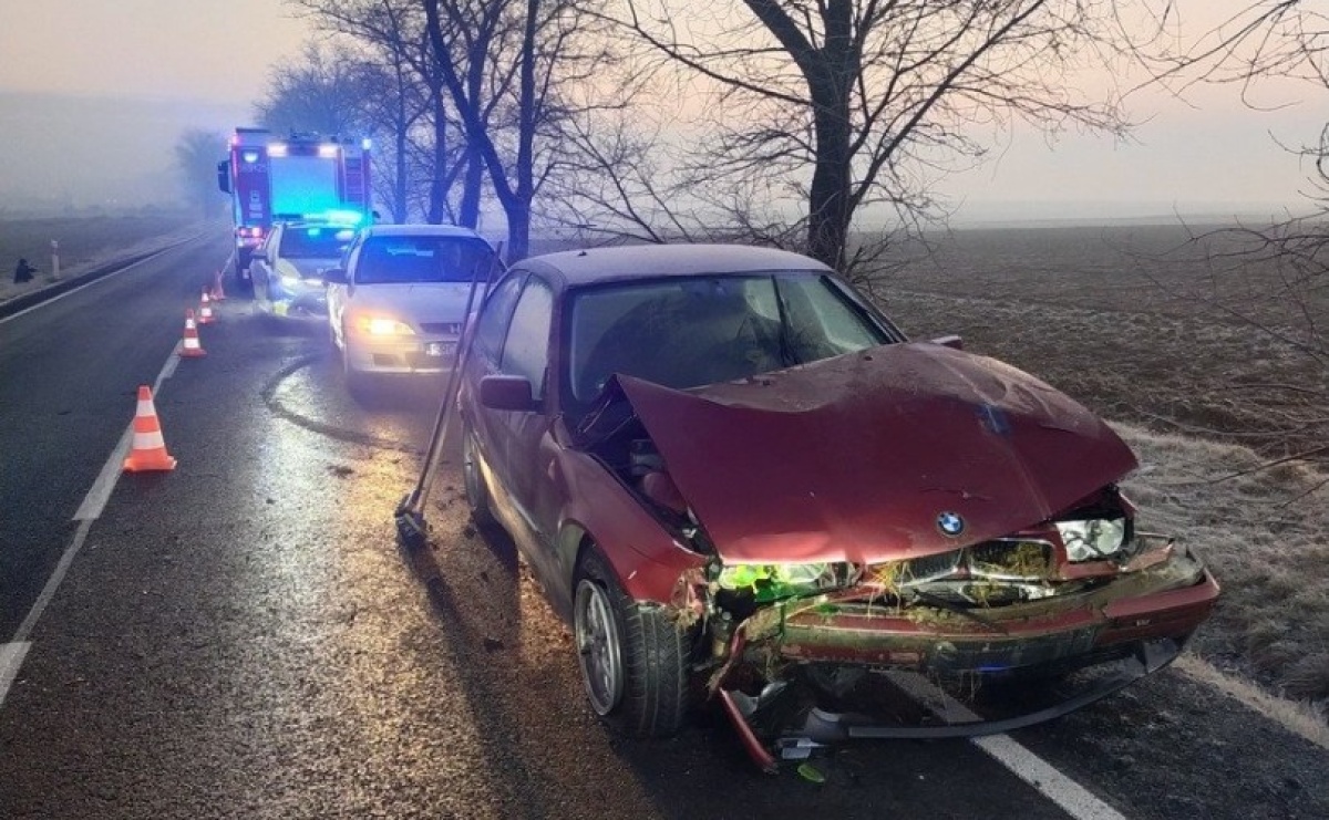 BMW uderzyło w drzewo w Żerdzinach - Serwis informacyjny z Raciborza - naszraciborz.pl