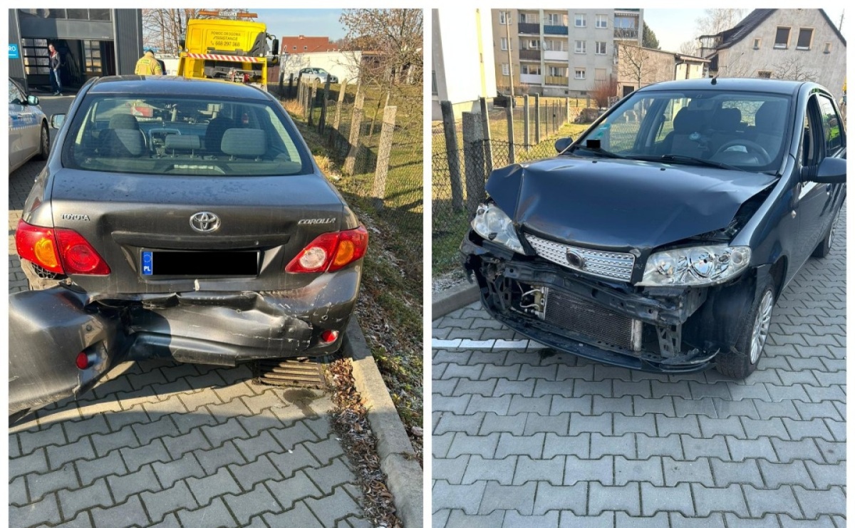 Fiat wjechał w tył toyoty na Opawskiej - Serwis informacyjny z Raciborza - naszraciborz.pl
