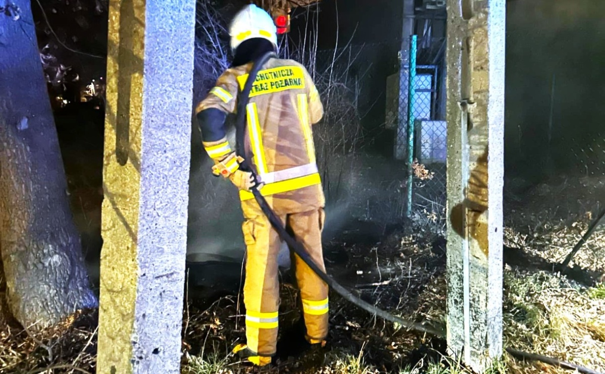 Pożar trawy i krzaków w Borucinie - Serwis informacyjny z Raciborza - naszraciborz.pl