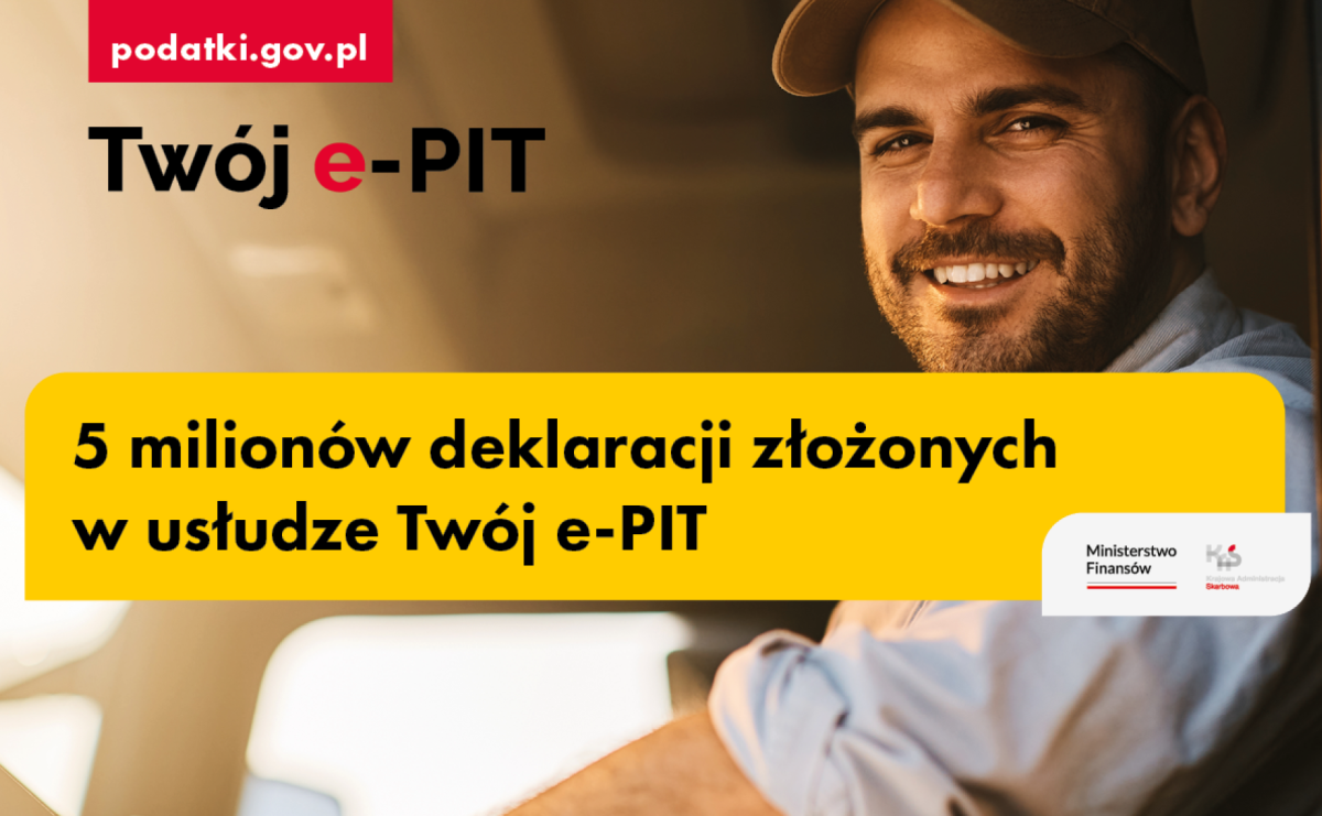 Już ponad 5 mln zeznań złożonych przez Twój e-PIT w e-Urzędzie Skarbowym - Serwis informacyjny z Raciborza - naszraciborz.pl