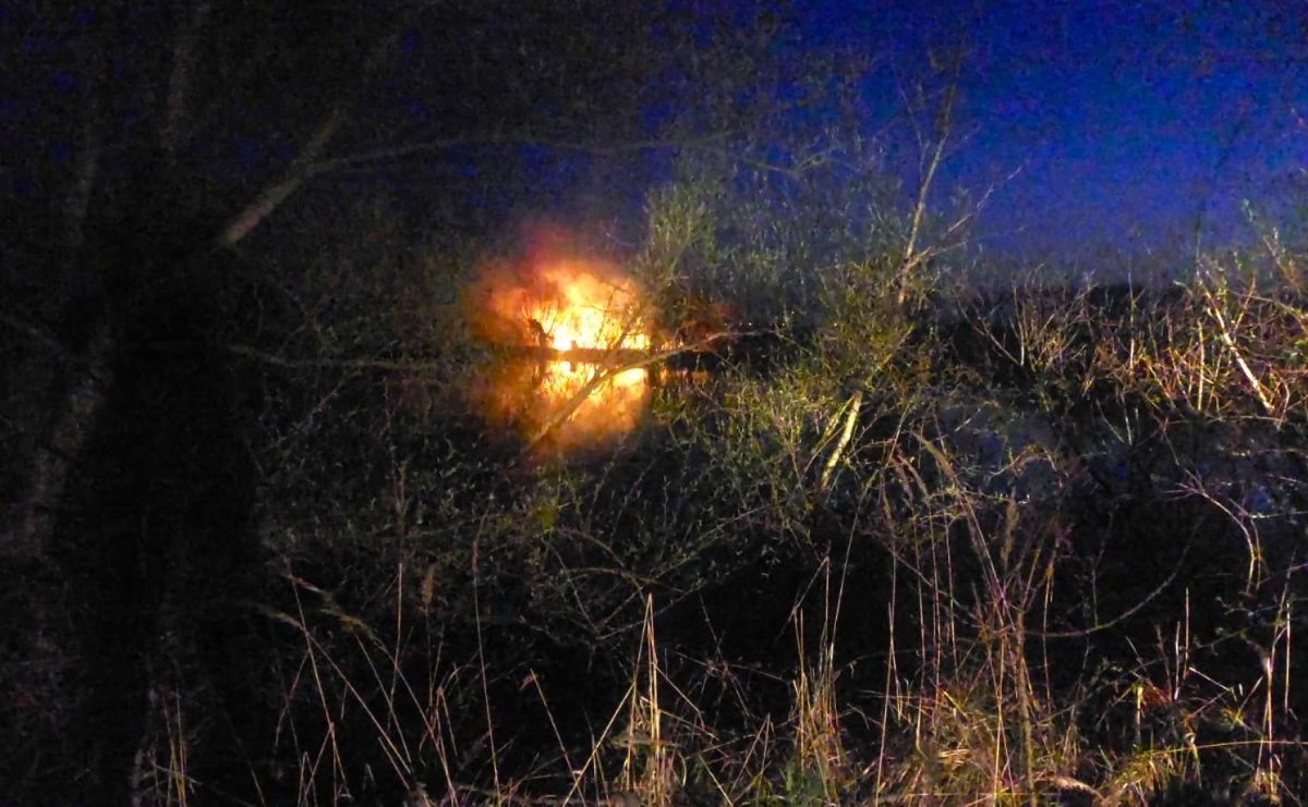 Nieużytki w ogniu przy Wita Stwosza w Łęgu - Serwis informacyjny z Raciborza - naszraciborz.pl